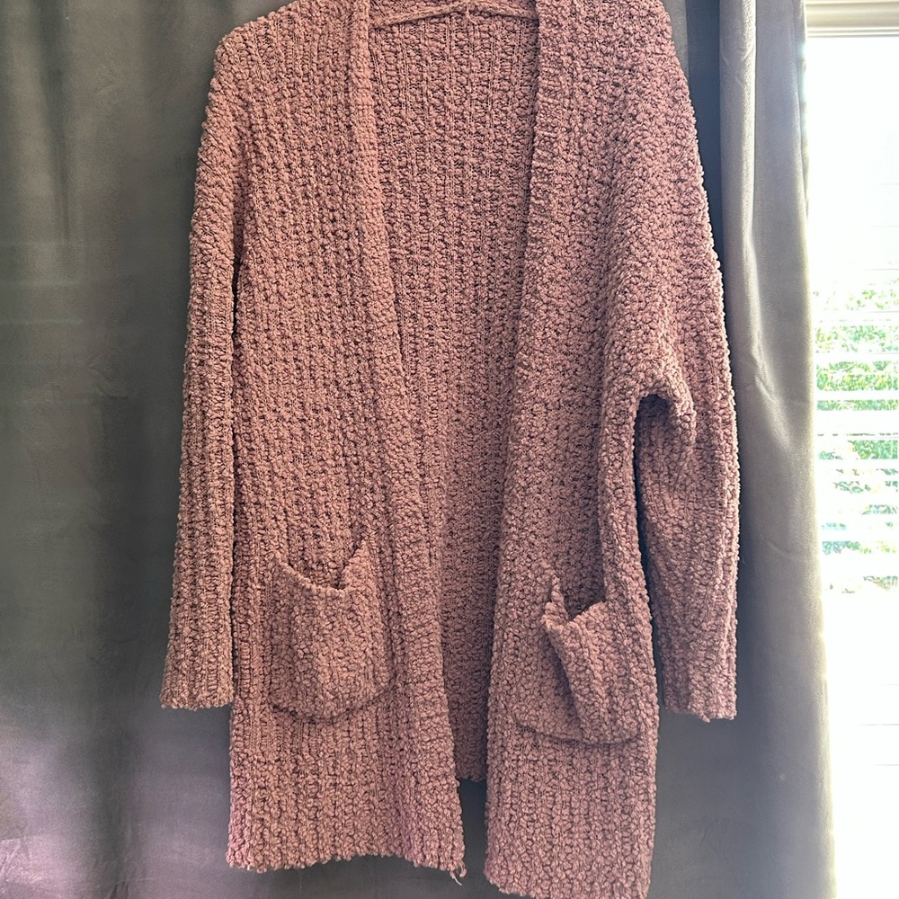Cozy Pink Textured Women Sweater
